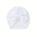 4-Pack Infant Turban Hats, Cotton Stretch Headbands with Bowknots