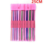 Single Pointed Aluminium Knitting Needle Set (10 Pair)