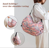 Reusable Foldable Shopping Bag Pink
Waterproof Oxford Cloth Travel Bag Supermarket Grocery Portable Storage Bag