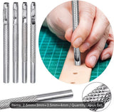 Metal Manual Hole Punch, Silvery Round Hole Pattern Belt Punch (4 Size)