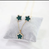 Pre-Order Four Clove Earring & Pendant Set