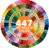 Mix Colors Embroidery Thread 447 Skeins