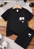 Black Cookie T-Shirt & Short Set (2pcs)