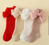 Pre-Order 4 pairs of Baby Bow Mesh Socks