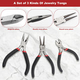 3pcs Jewellery Pliers Chain Nose and Round Pliers, Multifunctional Small Pliers Jewellery Making