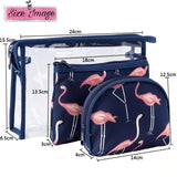 3 pcs Transparent Cosmetic Organizer Beauty Bags