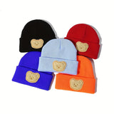 Warm Bear Label Knitted Baby Hat - Pre Order