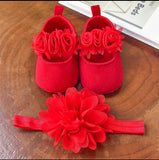 Pre-Order 3D Flower Shoes With Headband