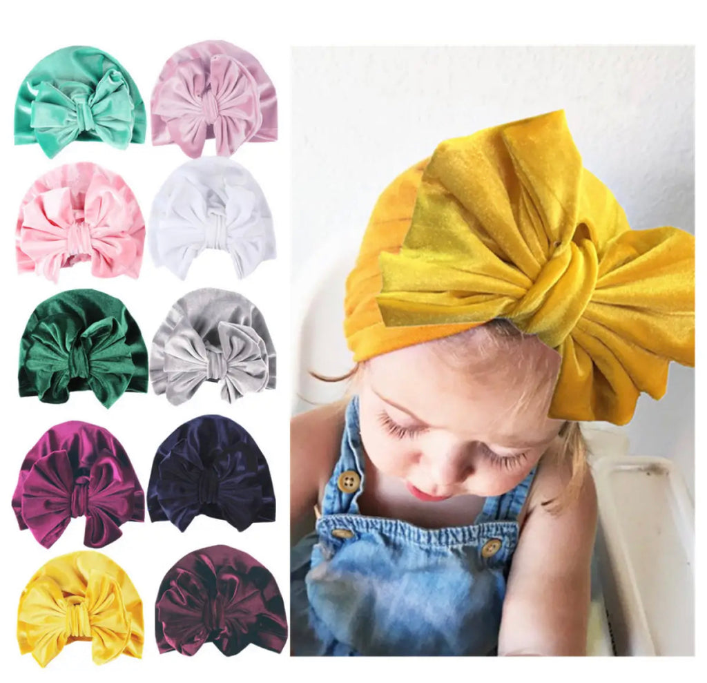 Baby velvet hot sale turban