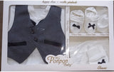Newborn Black Waistcoat Bow Tie Set (5pcs)