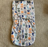 Cartoon Swaddle With Fleece Inner