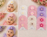 Flower Baby Cap (Pack of 3)