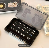 Portable Earring Storage Box with Thick Sponge Design, Suitable for Rings And Earrings