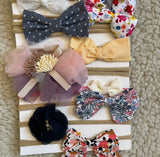 Super Soft Elastic Bow Headband Set (10pcs)