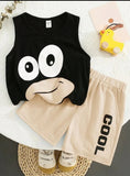 Sleeveless Round Neck T-Shirt & Short Set (2pcs)