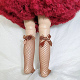 Kids Bow Fishnet Socks