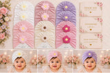 Flower Baby Cap (Pack of 3)