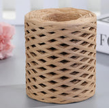 200M Natural Raffia Straw Yarn For Knitting Crocheting Paper Threads DIY Handmade Summer Sunhat Beach Bag