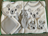 Newborn Teddy Bear Fleece Gift Set (8pcs )