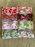 Printed Big Bow Headband (Pack of 6)