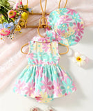 Pre-Order Floral Frock With Matching Hat
