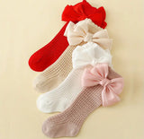 Pre-Order 4 pairs of Baby Bow Mesh Socks