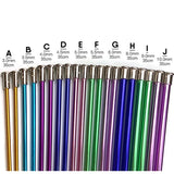 Single Pointed Aluminium Knitting Needle Set (10 Pair)