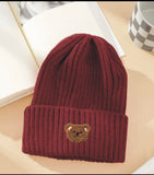 Kids Knitted Teddy Bear Cap