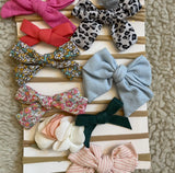 Super Soft Elastic Bow Headband Set (10pcs)