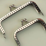 Metal Purse Frame Handle with Clasp Lock, Perfect for Bag Making, Sewing, and Crafting