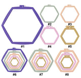 Plastic Hexagon Embroidery Frame Set (5pcs)