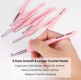 Comfortable Smooth Plastic Grip Crochet Hook Set