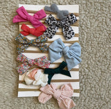 Super Soft Elastic Bow Headband Set (10pcs)