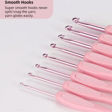 Comfortable Smooth Plastic Grip Crochet Hook Set