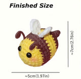 Cute Bee Crochet Kit for Beginners - All-in-One Complete Crochet Set with Yarn, Hook, Pattern & Video Tutorial
