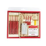 ETIMO Red Crochet Hook with Cushion Grip Set - Tulip Brand (Japan)