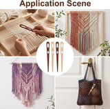 Handcrafted Wooden Darning Needles Set (2pc) – Natural Beech & Walnut Yarn Needles for Knitting & Weaving