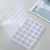 24 Grid Plastic Organizer Jewelry Storage Box Container Transparent Shape