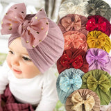 Shiny Bowknot Baby Cap - TEA PINK