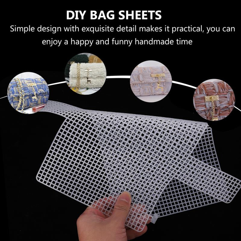 Large Plastic Canvas Clear Purses Plastic Handmade Bag Sheets Yarn Accessories Hook Bag Mesh Bags DIY Bag Accessories