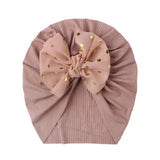 Shiny Bowknot Baby Cap - TEA PINK