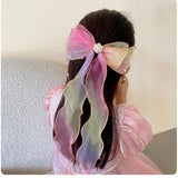 Kids Chiffon Bow Ribbon Hairpin