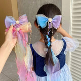 Kids Chiffon Bow Ribbon Hairpin