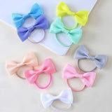 Girl Bow Solid Color Elastic Hair Ties (40pcs)