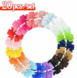 Handmade Baby Bow Tail Butterfly Knot Hair Clip Set (20pcs)