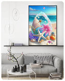 5D Diamond Painting Fantasy Shell Seaside Scenery Full Diamond Embroidery Mosaic