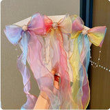 Kids Chiffon Bow Ribbon Hairpin