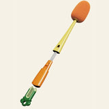 3-in-1 Multi-functional Cup Brush Carrot Shape Cleaning Brush, Sponge Brush Long Handle Water Bottle Cleaning