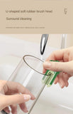 3-in-1 Multi-functional Cup Brush Carrot Shape Cleaning Brush, Sponge Brush Long Handle Water Bottle Cleaning