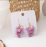 Purple Grape Earring